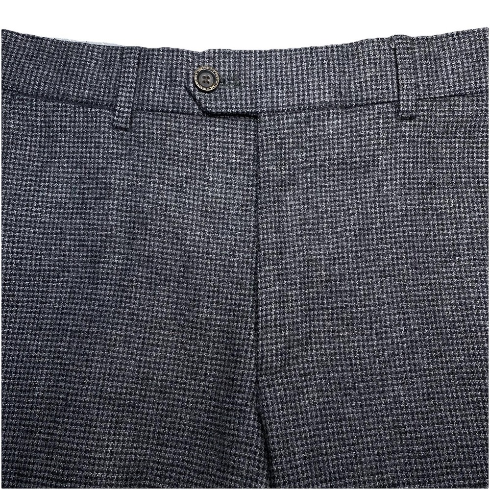 Hiltl Nobile Dwayne So Pants 32/38 (33x36) Wool Blend Flat Front Dark Gray